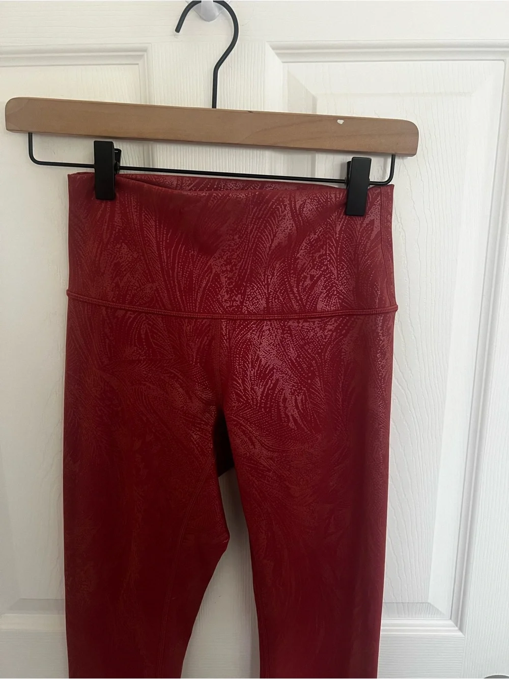 lululemon athletica Red High-Rise Textured Leggings